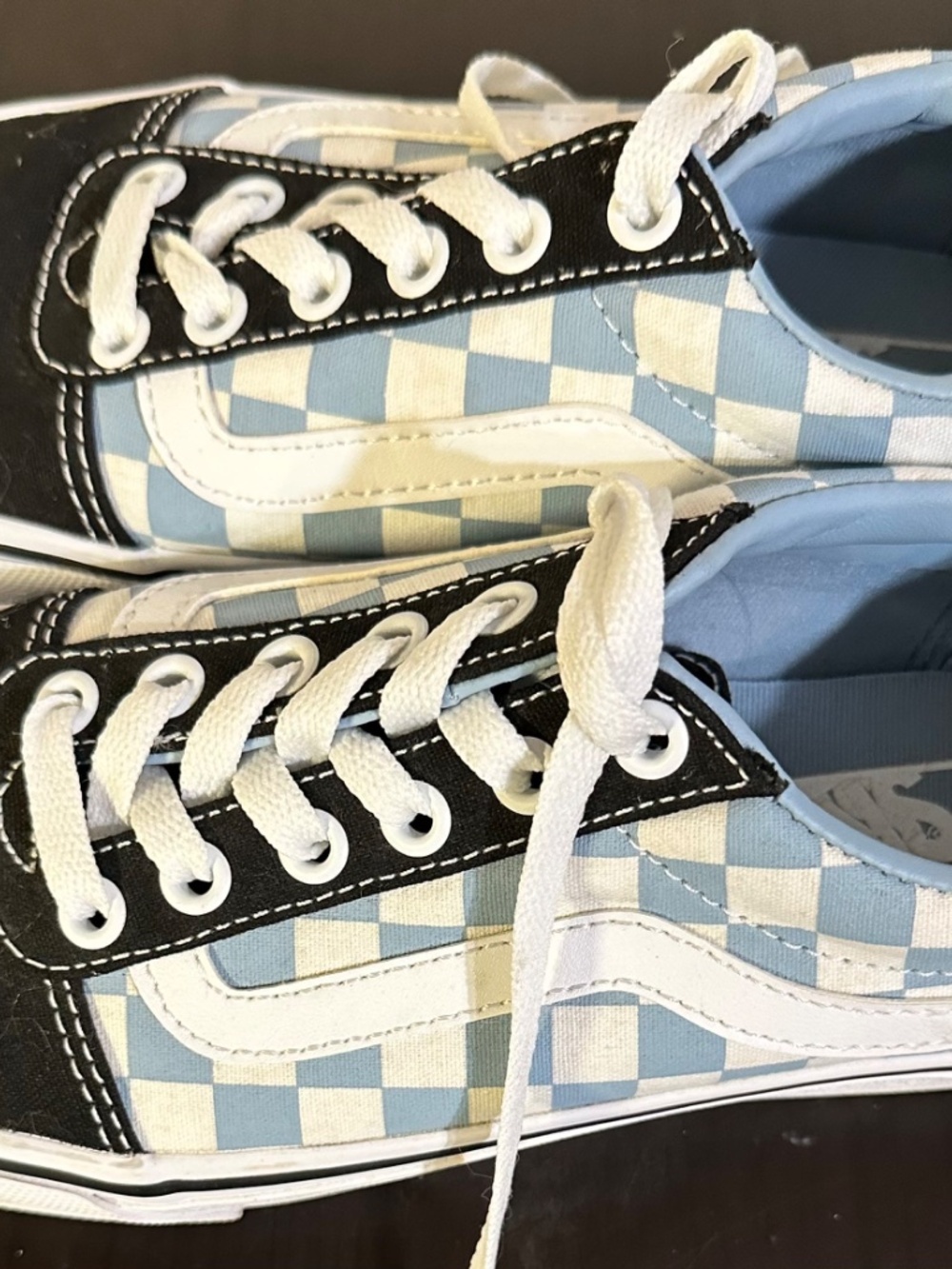 Women’s Vans, Black, Blue, White, Size 6.5 - Picture 5 of 8